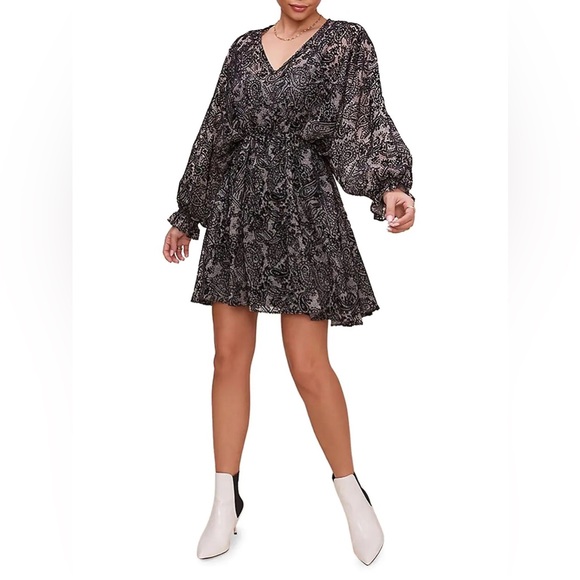 ASTR the label 
Cheyenne Paisley Fit-&-Flare Dress - Picture 3 of 3